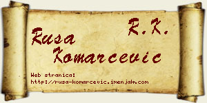 Rusa Komarčević vizit kartica